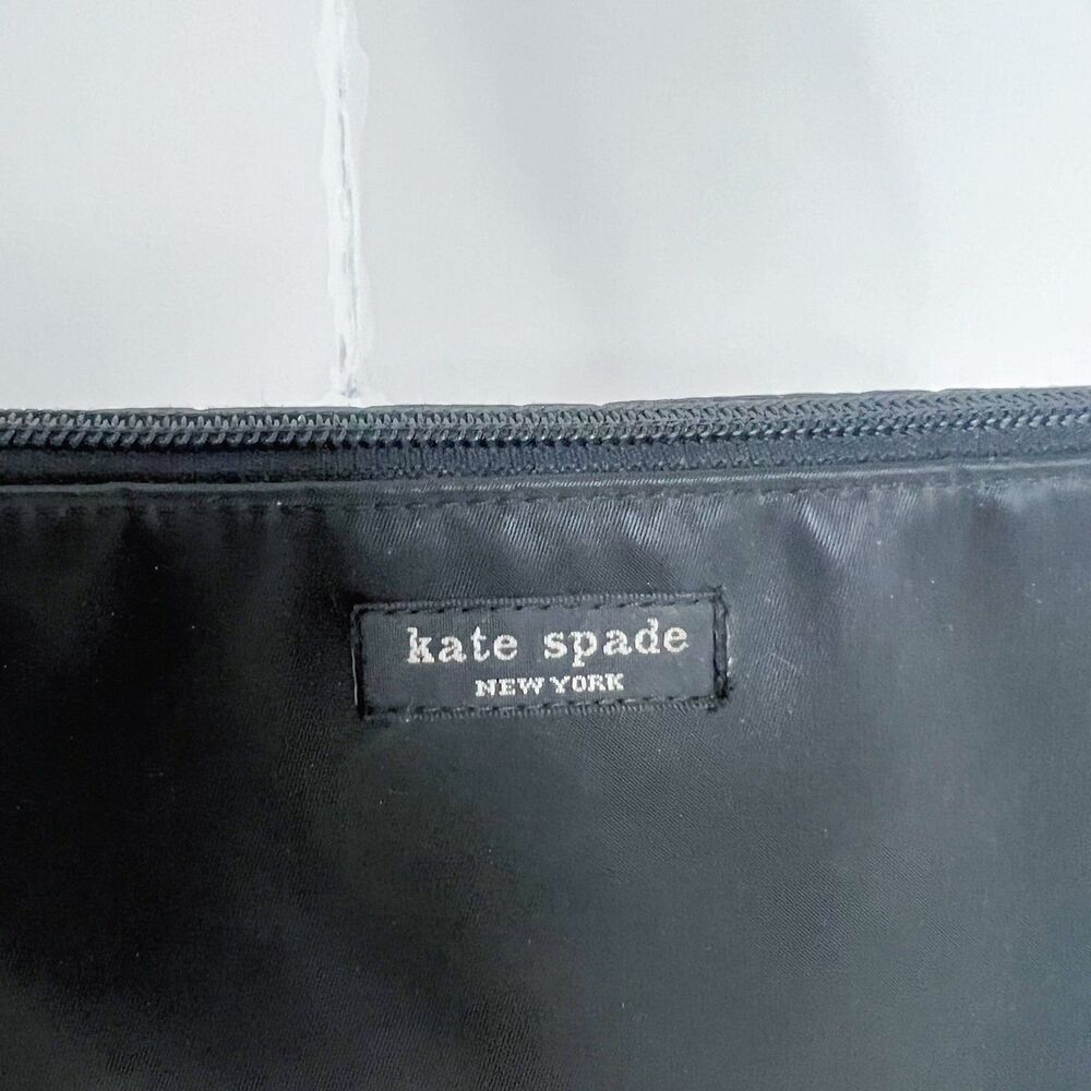 Kate Spade 90s Vintage Black Nylon Shoulder Bag Little Black Bag Purse - Picture 7 of 12
